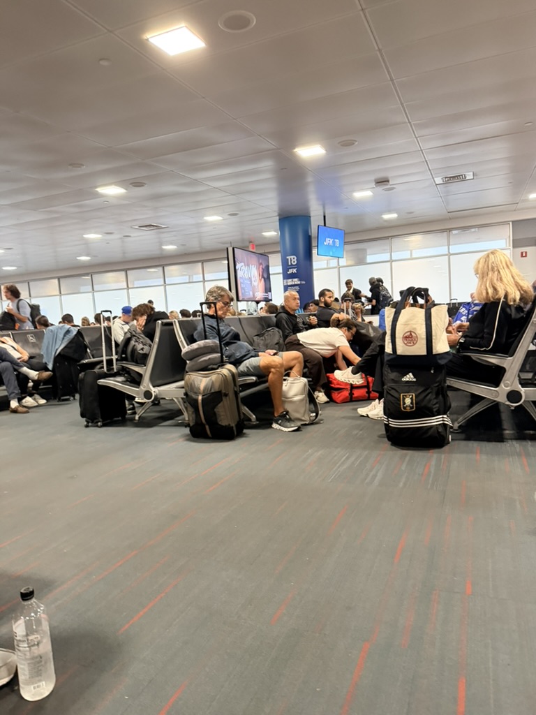 waiting to board